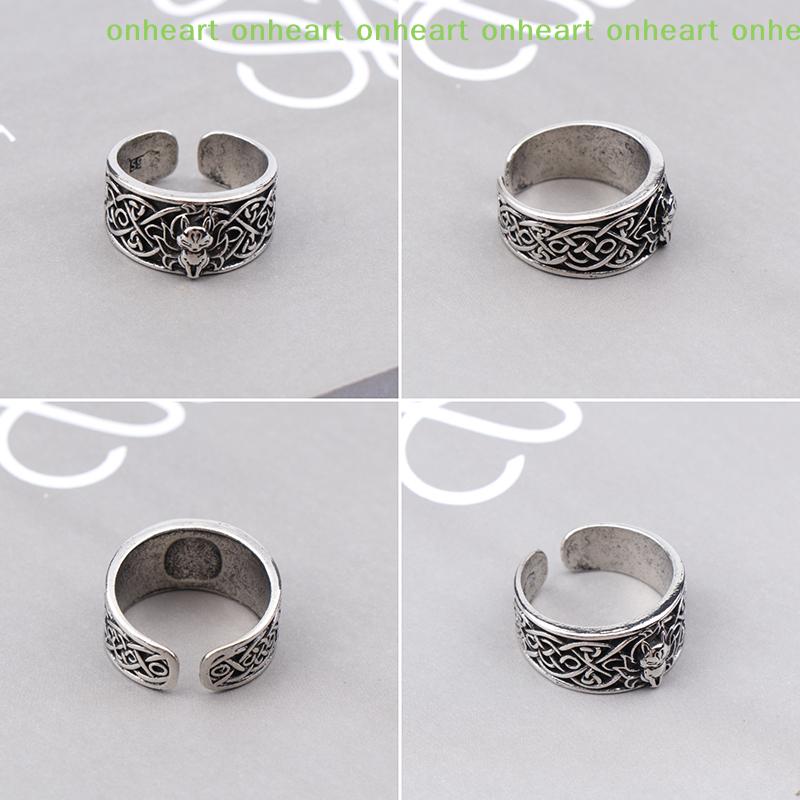 [C]Vintage Nine Tailed Fox Rings For Women Men Trendy Ring Jewelry Gifts Adjustable