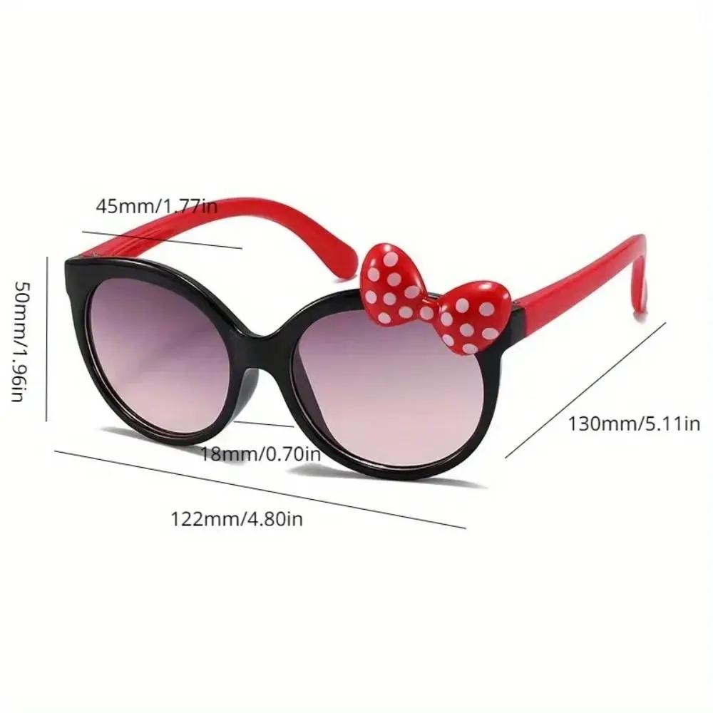 Plastic Bow Decorated Sun Glasses Glasses Circular Spectacle Frame Frame Ultraviolet-Proof kids Eyewear Shades Sun Protection Kids Sunglasses for