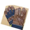 Denim Furniture Leather Welding Gloves, Short Half Leather, Flower Skin Labor Insurance Gloves Metallurgy