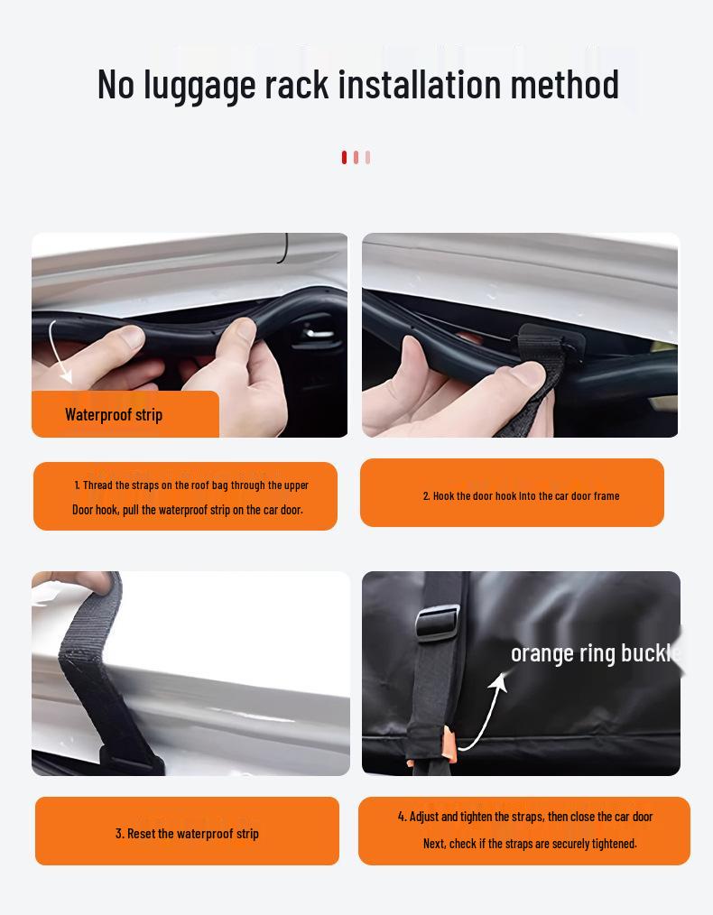 Waterproof 500D Mesh Car Roof Travel Bag Luggage Suitcase.