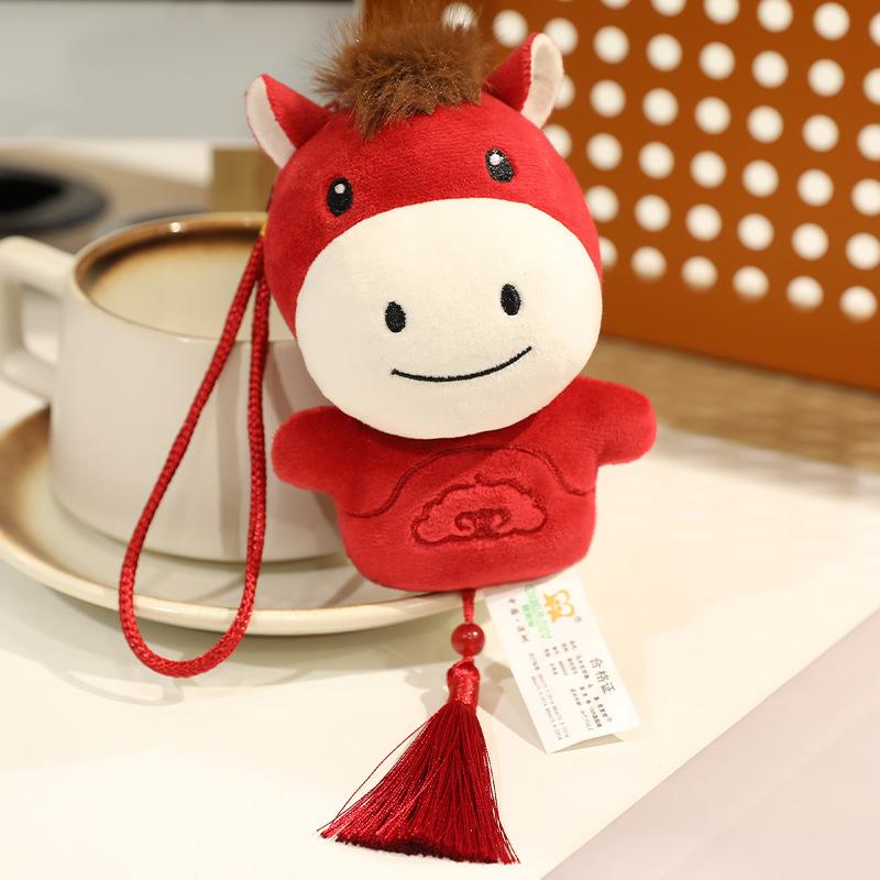 1PC 2026 Year Of The Horse Mascot Plush Toy Pendant Soft Realistic New Born Gifts Pony Doll Home Decoration Ornament