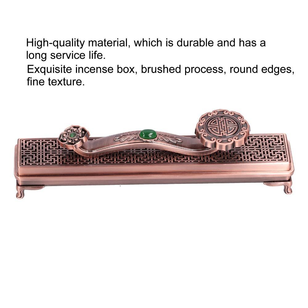 Alloy material Incense Box Antique retro style Stick Incense Holder Chinese decor display