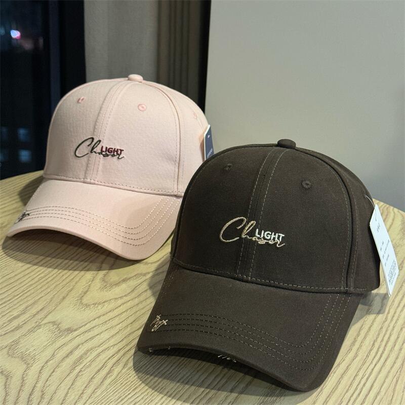 Fashion Hat Korean Alphabet Embroidery Baseball Cap Unisex Summer Sunscreen Sun Hat Casual Versatile Cap Trend