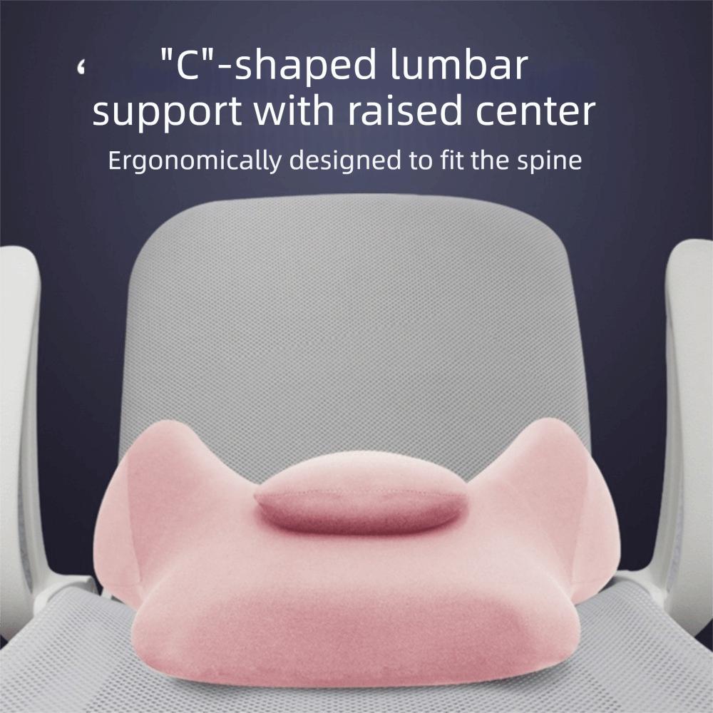 Comfort Padding Lumbar Support Cushion Ergonomic Waist Support Pad Waist Pillow Travel Backrest