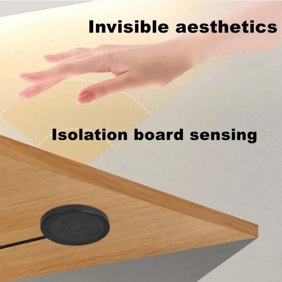 Penetrable 25mm Wood Panel Wireless Touch Sensor LED Light Switch Control 12V 24V 60W Hand Sweep Control Dimmable Touch Dimmer