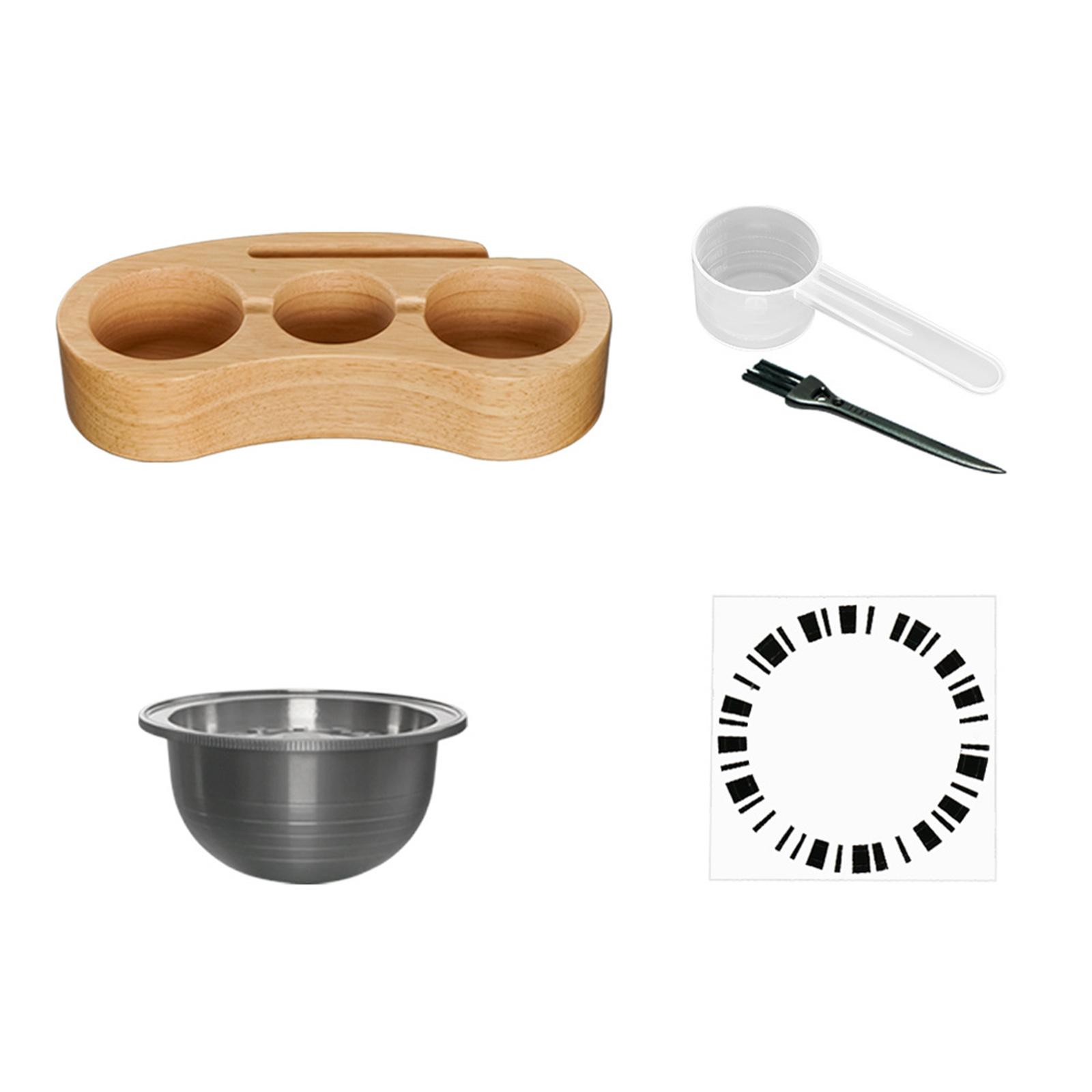 

Space Saving Coffee Pods Storage System Coffee Powder Tamper Stainless Steel Refillable Base Set for Home Brewing