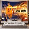 Custom Name Text Tapestry Kylian Mbappe Personalized Polyester Wall Tapestry For Bedroom And Room