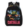 Catzilla Japan Cat Kitten Lover Student Backpack School Bag Hiking Travel Daypack for Men Women Fashion Bookbag Shoulder Bags
