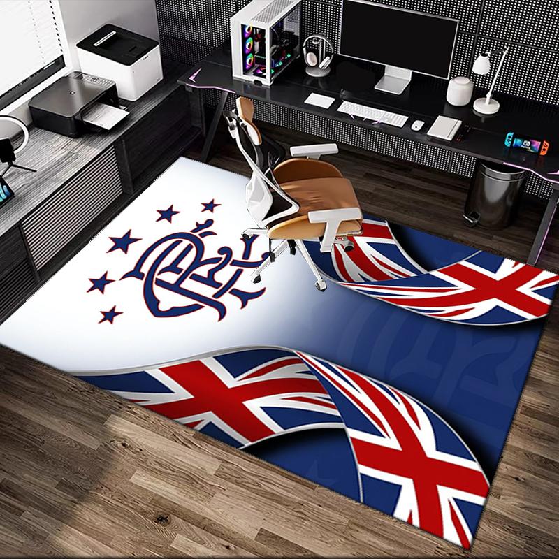 1pc Rangers FC Carpet for Room Floor Mat, Comfortable Office Chair Printed Area Rug, Beautiful Hotel Rug