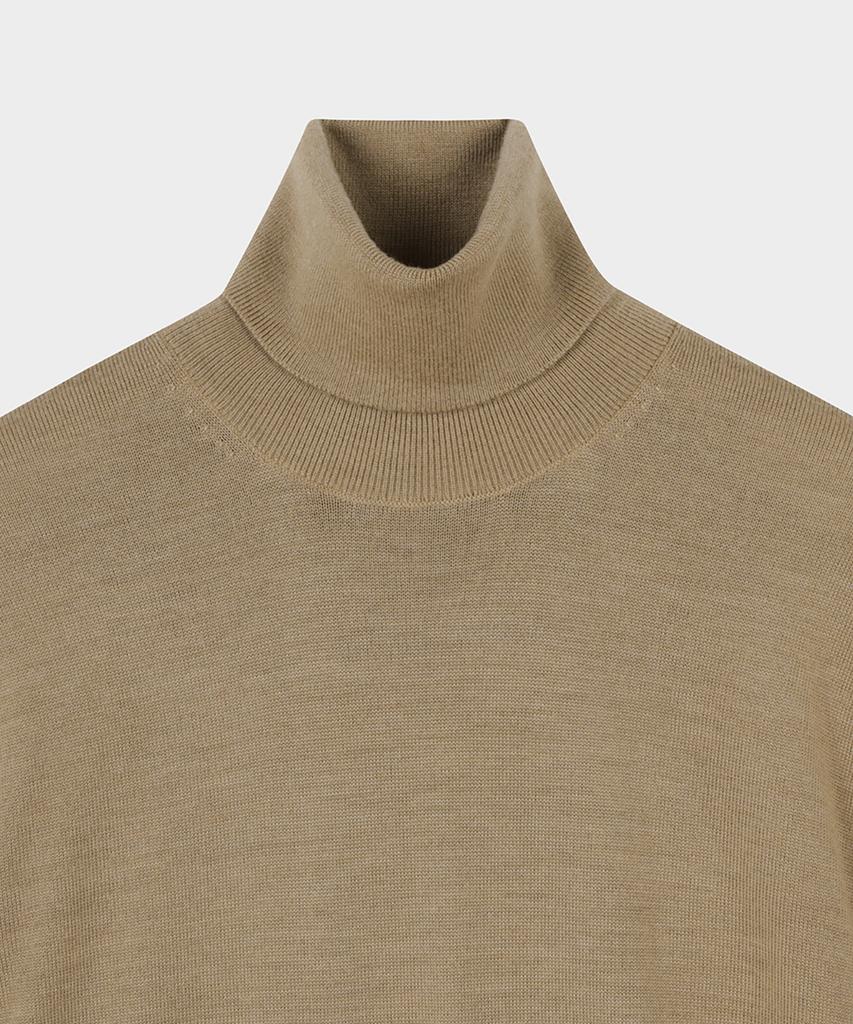 BROOKS BROTHERS Merino Wool Turtleneck Sweater (Camel) (Bbwumf43275Ew)