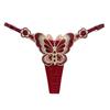Niedliche Schmetterlings-Stickerei, Damen-Tangas, G-Strings, sexy Slips, verstellbare Taille, Höschen