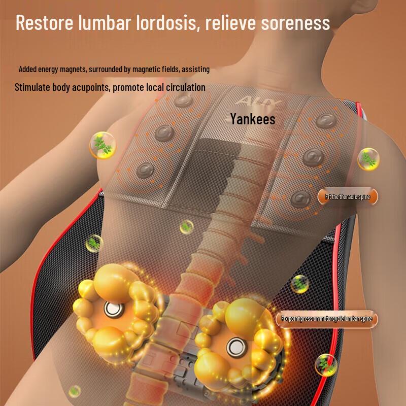 AUX Multifunction Neck and Back Massage Pillow