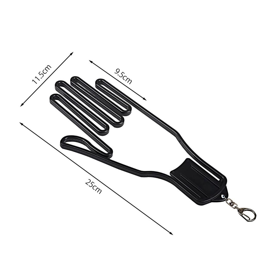 YFFSFDC Golfhandschuh-Halter mit Schlüsselanhänger Handschuh-Halter zum Trocknen und Verhindern von Handschuhverformung Halter Schwarzes Set mit 2 - - - -