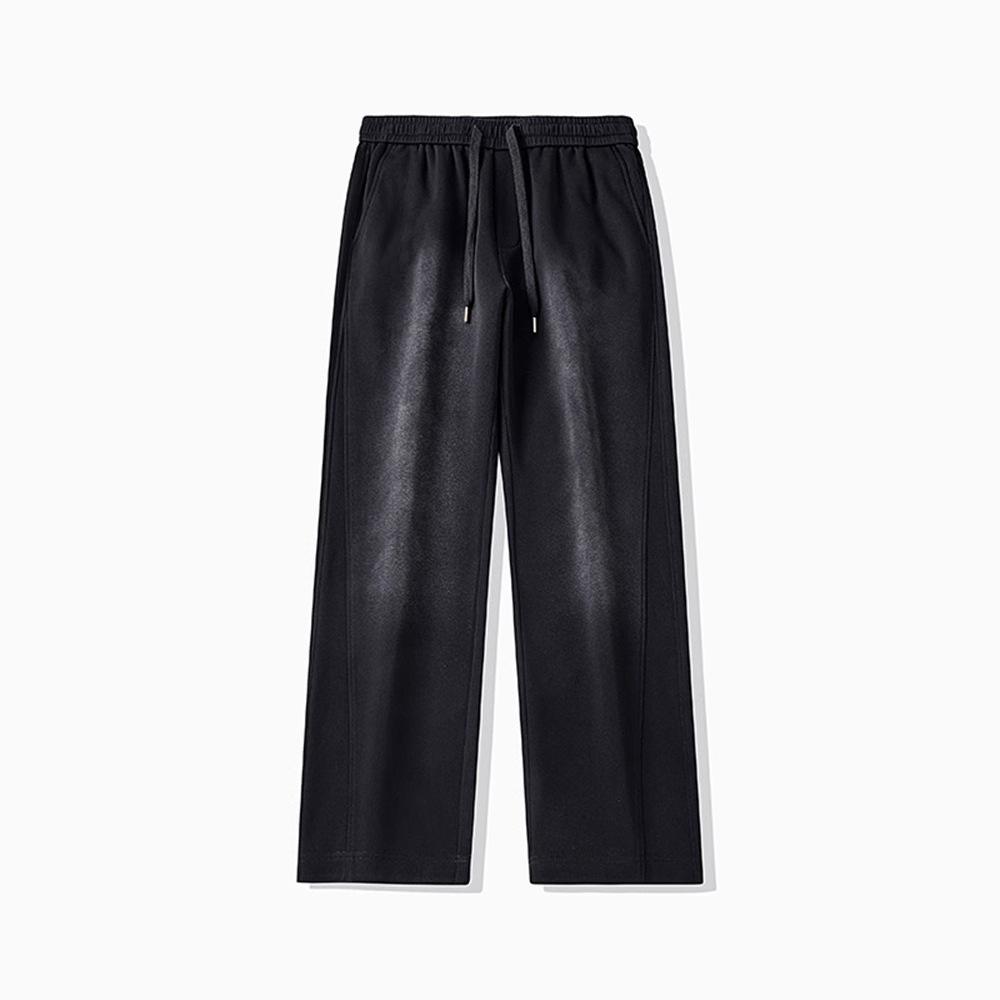 Pánské fleecem podšité tepláky s rovnými nohavicemi - Podzim/Zima 2024 Těžká váha pro volný čas