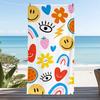 Rainbow Flower Joyful Face Heart Lightning Strawberry Watermelon Beach Towel, Quick Dry Absorbent for Summer Travel Camping