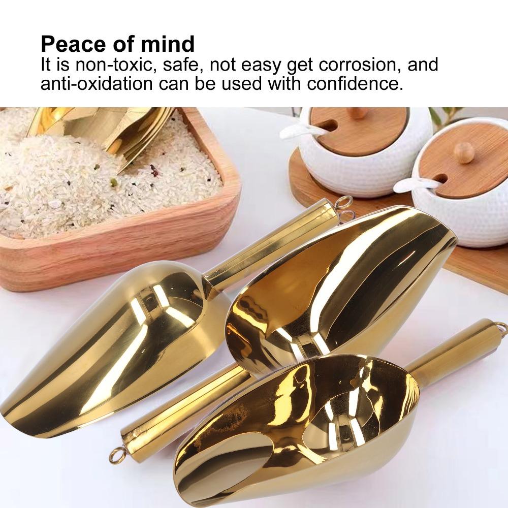 Gold Food Scoop Multi-Purpose Grain Flour Shovel Practical Ice Scoop Kitchen