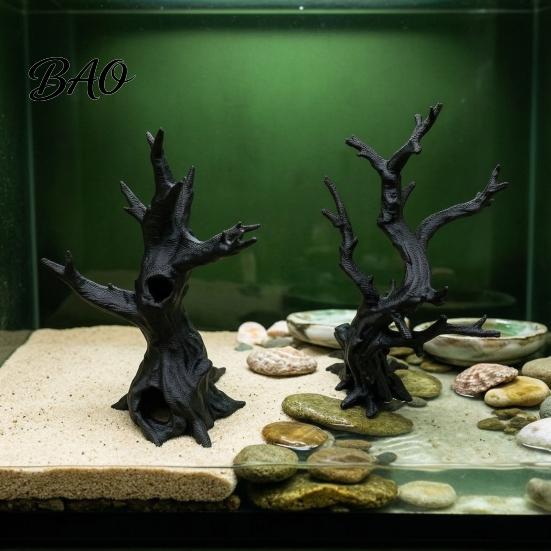 Reptile Hideout Cave 2Pcs 3D Printed Jumping Spider Tree, Hiding Cave, Hermit Crab Climbing Decor for Layered Ecological Tank Decoration Habitat