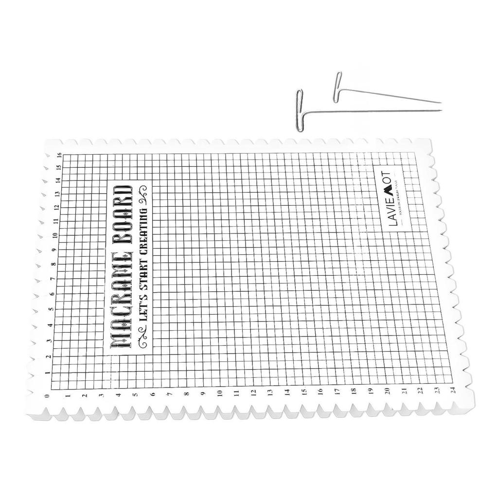 Creative Macrame Board Handcraft Knitting String Grided Boards Mat DIY Woolen Yarn Braided Fixed Tool Knotting Needle