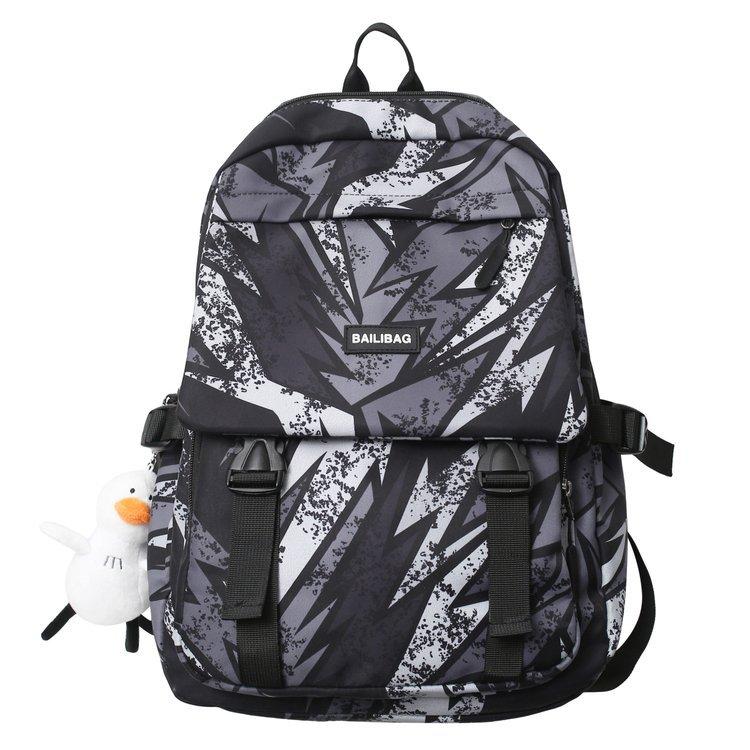 Schoolbag schoolbag trendy brand ins large capacity fashion trend simple and versatile junior high school high school student backpack
