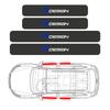 4PCS Carbon Fiber Car Door Sill Protected Stickers Auto Emblem Decal Anti-scratch For Volvo Rdesign XC60 XC90 V40 V50 V60 S60 T6 KW0