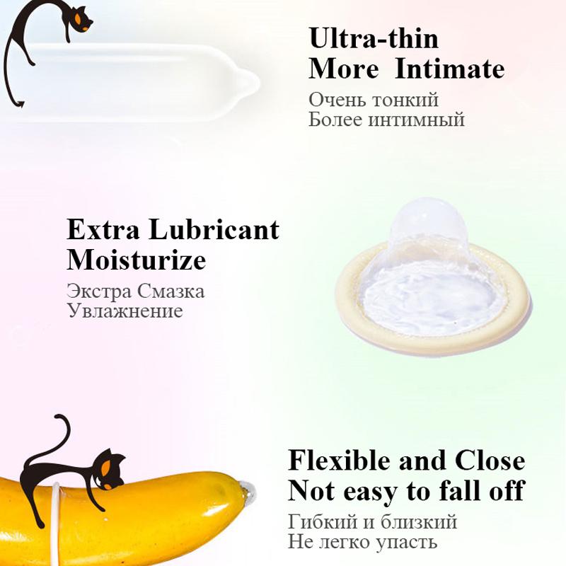 MIO Condoms Ultra Thin Lubricanting Natural Latex Smooth Cock Penis Sleeves Condoms