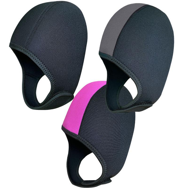 2,5 mm Neopren Tauchhaube, Badekappe für Sonnenschutz und Wärme beim Winterschwimmen, Surfen und Tauchen