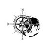 Hood Car Sticker Compass Totem Black Car Door Compass Decal Auto Vinyl Bonnet St