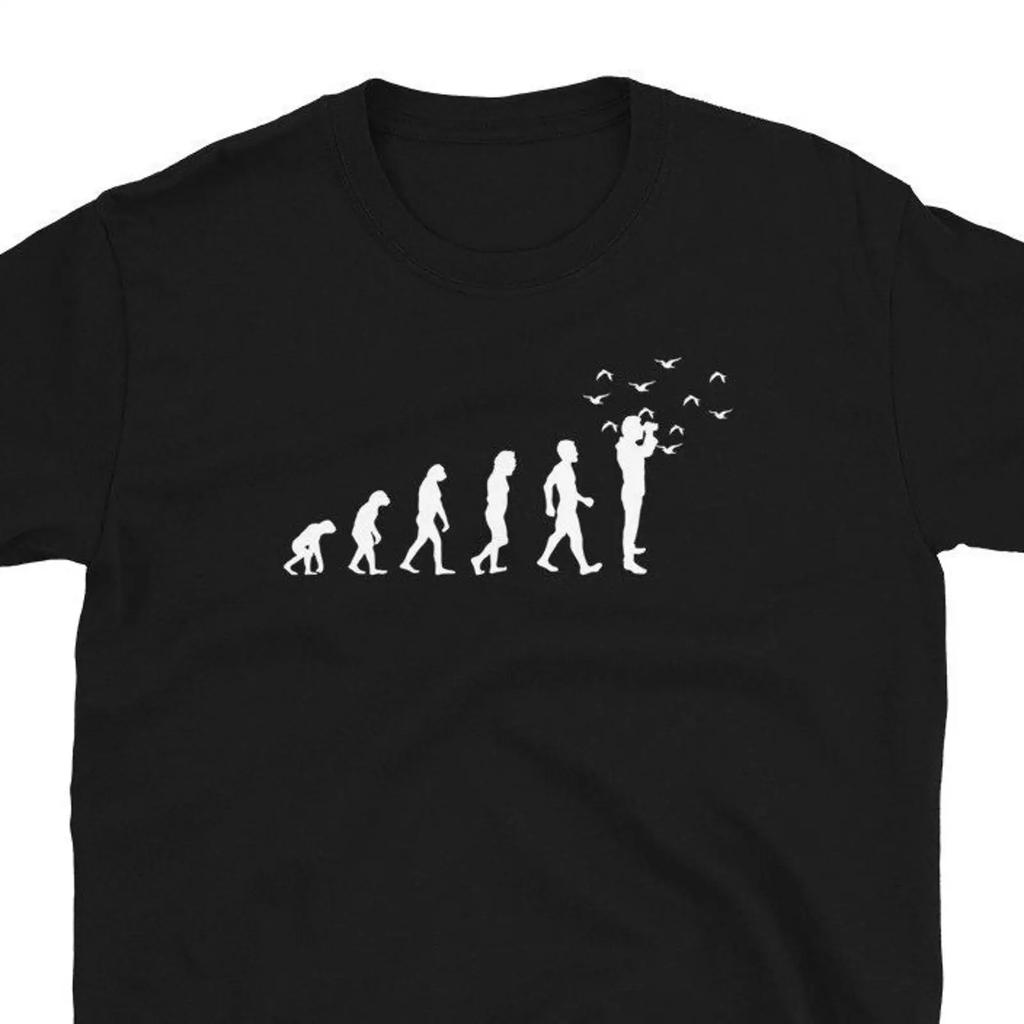 Funny Huunisex Evolution Bird Watching T Shirt Ornithology For Ornithologist Watcher Vintage Washed Fashion Soft Casual