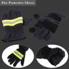 1 Pair Black Non-slip Heat Proof Gloves Fire Proof Gloves Firefighting Gloves