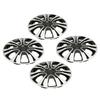 4Pcs Hub Cap Black Silver Easy Installation Protective Wheel Hub Cap Cover for Cars Trucks Vans 13 Inches Steel Wheel
