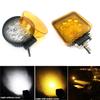 4 Zoll Bernsteinfarbene LED-Arbeitsscheinwerferabdeckung Rund/Eckig Schutzhülle Staubdicht für Off-Road 4x4 LED-Lichtleiste 27W 48W Nebelscheinwerferabdeckung