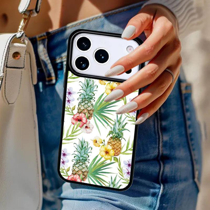 Tropical Pineapple Phone Case For iPhone 17 Air 14 15 13 12 Max Cover For Apple 16e 11 Pro Max Plus Coque