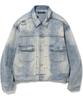 Not4Nerd Dirty Wash Destroyed Denim Jacket - Light Blue