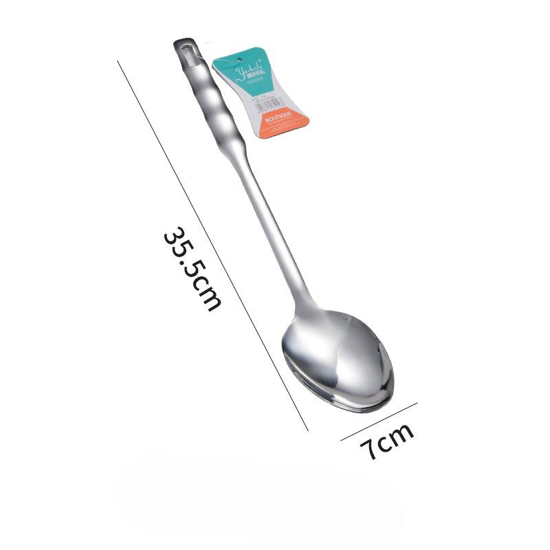 Verdicktes Edelstahl Kochlöffel- und Pfannenwender-Set Haushalt Küchen Topf Pfannenwender Bratwender Reislöffel, Suppenlöffel, Sieb, Küchenutensilien