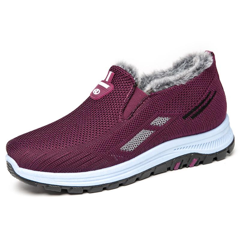 Women's Winter Snow Boots Non-Slip Faux Fur Lining Walking Loafers Shoes Comfort Short Ankle Booties Casual Warm Running Workout Sneakers for Women
