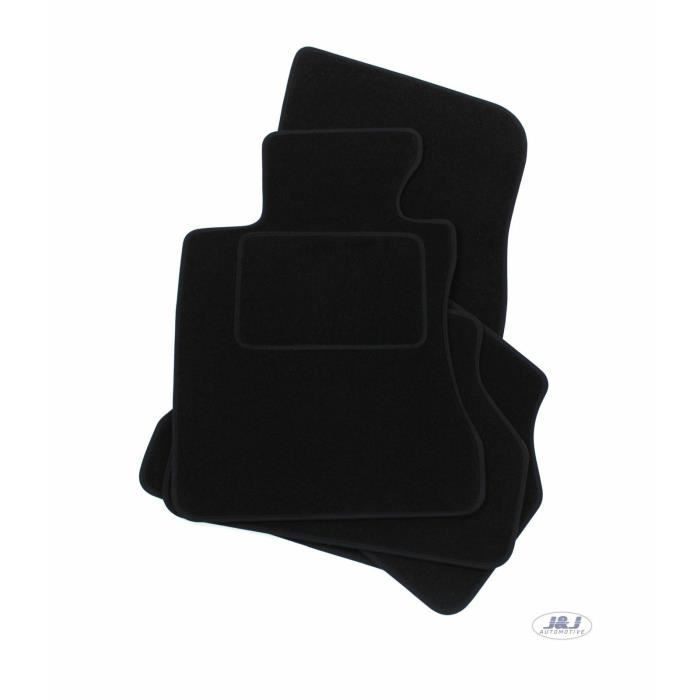 Black Velvet Floor Mat - J&J AUTOMOTIVE - BMW 5 E60 E61 - Custom Made - Non-Slip - Waterproof