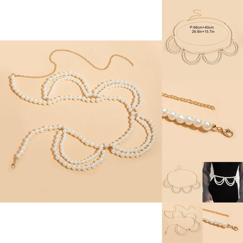 Trendy Womens Waist Jewelry With Faux Pearl Pendant For Summer Outfits