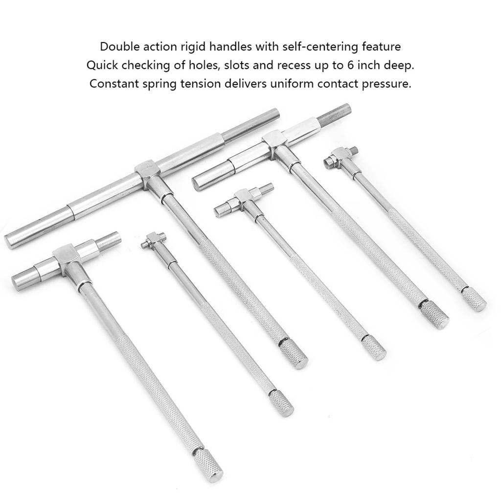 8150mm Telescopic Gauge Adjustable 6pcsset Inner Diameter Gauge Micrometer Measuring Tools