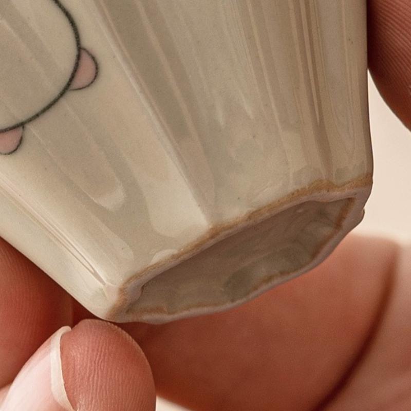 Hand-painted Rabbit Tea Cup Japanese Ceramic Teacups Porcelain Household Chinese Kung Fu Teaware Set Master Mugs Tea Ceremony