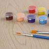 12 Renk Akrilik Boyalar 2 Fırça ile Kendin Yap Grafiti Pigment Seti Yağlı Boya için Boya Seti