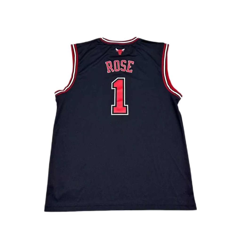 Adidas X NBA Collaboration Chicago Bulls Rose 1 Away Pullover Crew Neck Sleeveless Basketball Jersey Unisex jersey Black 7818A-3B5-AEB1062