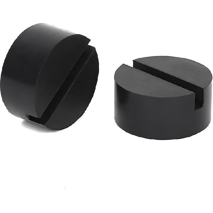 2 PCS Jack Stand Pad Adapter, Universal Rubber Pinch Weld Side Frame Rail Protector Pad, Vehicle Heavy Duty Slotted Floor Jack Pad, Lift Protection 2 PCS