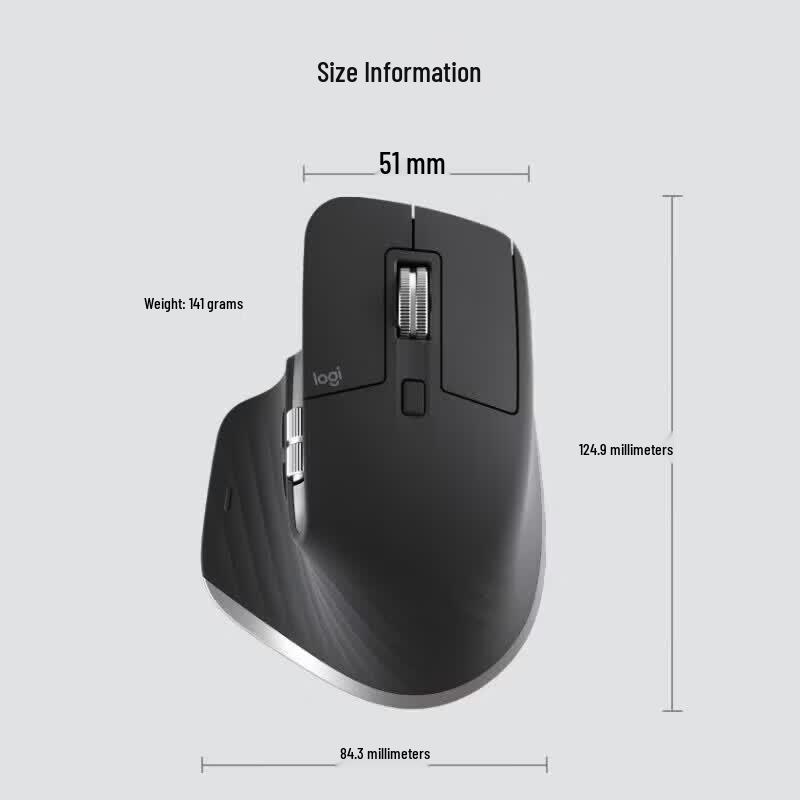Logitech MX Master 3S Wireless Dual Mode Silent Mouse