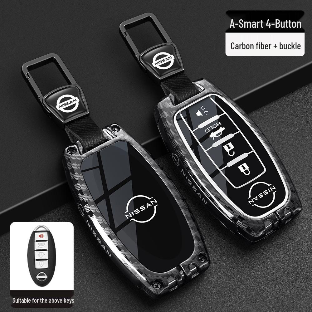 Nissan Schlüsseltasche Abdeckung: Passt für neue Sylphy, Teana, Tiida, Qashqai, X-Trail, Bluebird Modelle, Inklusive Schlüsselanhänger für Männer