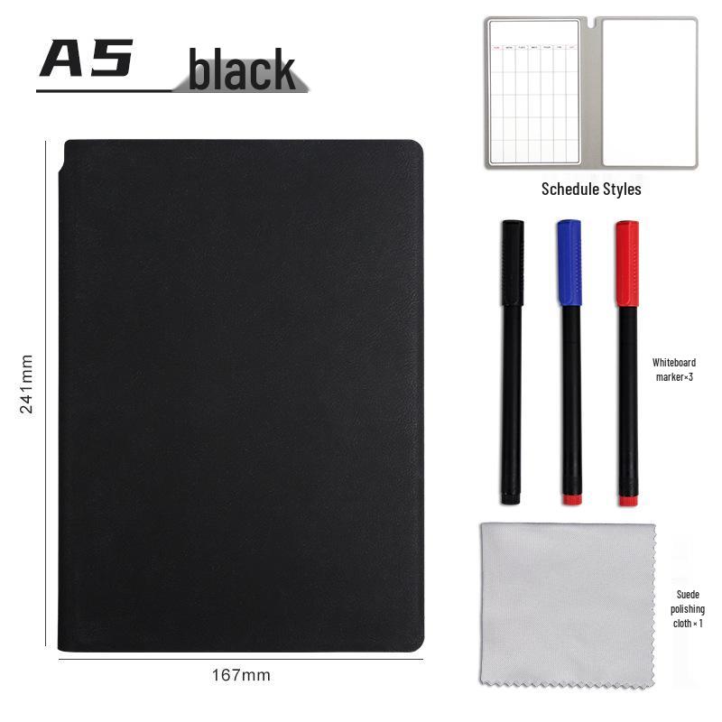 A4 Erasable Whiteboard Notebook: Portable A5 Writing & Memo Board for Learning and Drafting