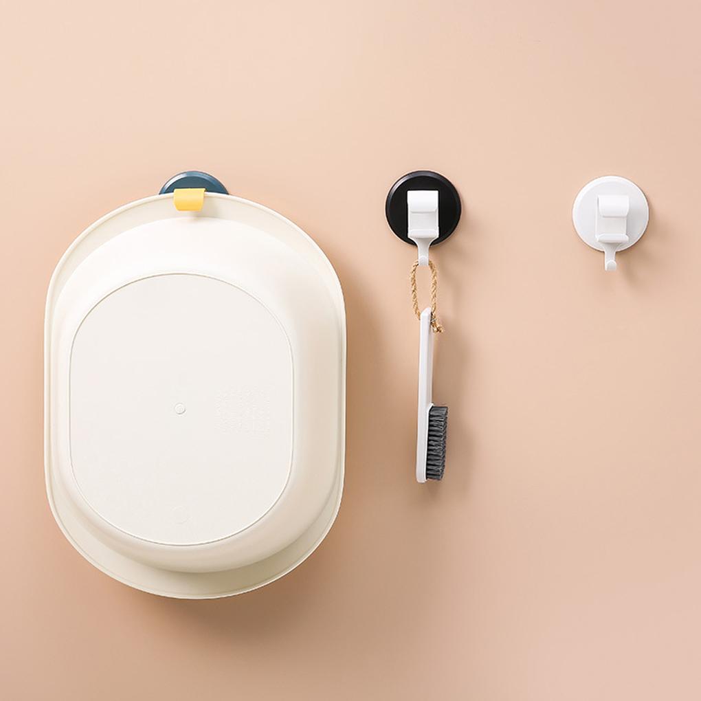 Wall Hanging Hook Towel Washbasin Storage Rack Self Suction Cup Hanger Shelf