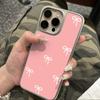 Simple Small Bow for IPhone17promax Mobile Phone Case 15 Matte PC14 Girl 16 Large Holes 13 Hard