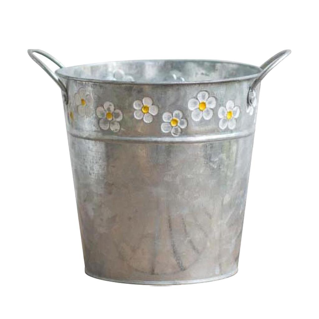 Basket Bucket Planters Pot, Storage Bucket, Rust Protection Basket Metal Pot
