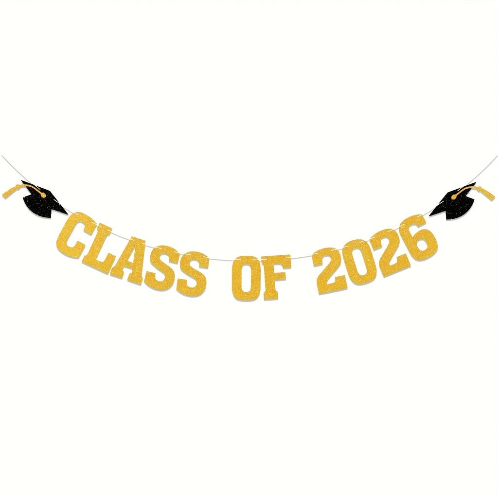 Class of 2026 Graduation Banner Celebration Decor Festive Wall Backdrop Perfect for Graduation Party