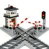DlY Train Station Building Blocks Rail Crossing Railway Buffer Educational City Express Children Birthday Toys Compatible Brand